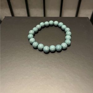 Teal Marble Beaded Bracelet